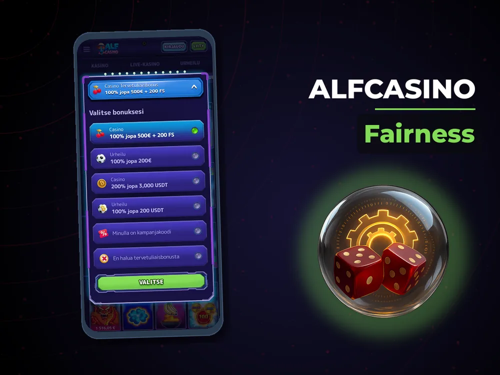 AlfCasino - Fairness